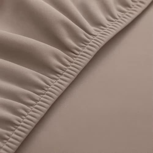 Stolsöverdrag Set om 6 – Beige Elastiska & Mjuka (65x40x35 cm)