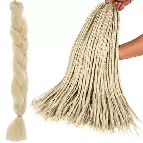 Syntetiska flätor blonda