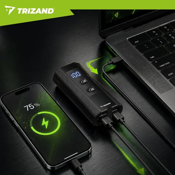 LED-cykelbelysning 1300lm + Trizand-bakljus