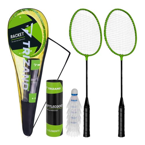 Badmintonset 2 racketar – 6 fjäderbollar & väska