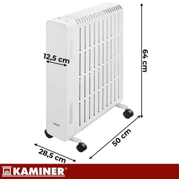 Arvell 2500W oljefyllt element med WiFi – vit