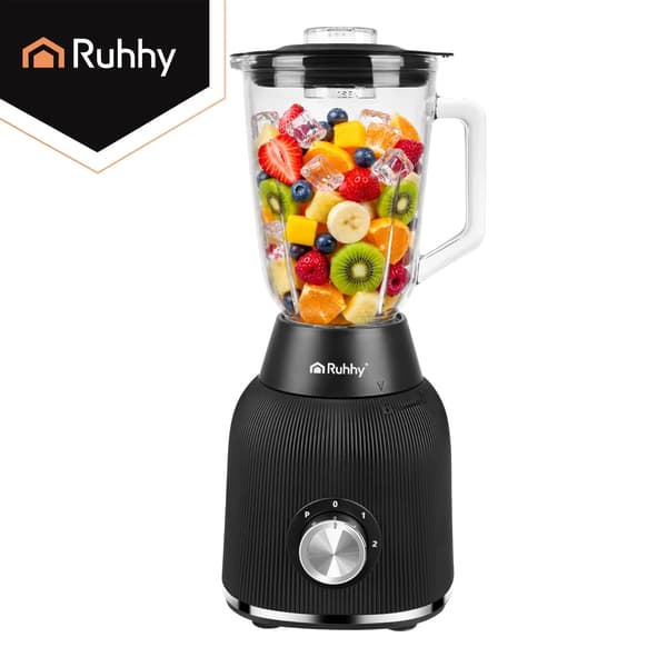 Glasblandare med behållare – krossar is, mixar smoothies, 1200 W + 2 st. vattenflaskor