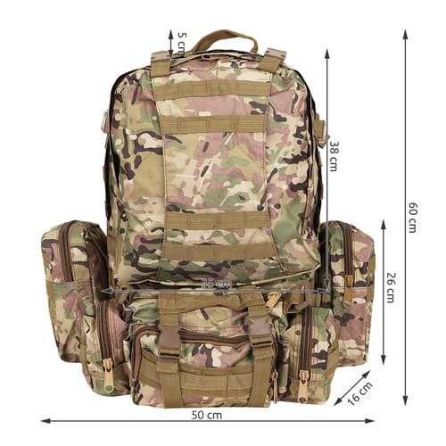 STOR MILITÄRRYGGSÄCK CAMO 45l