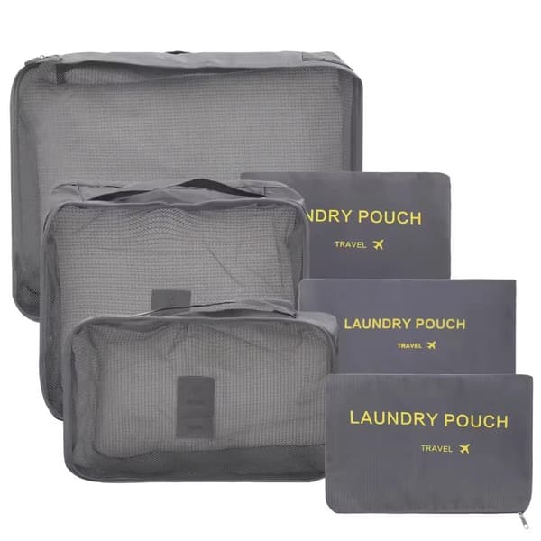 Reseorganizers 6-pack Grå – Packpåsar Resväska