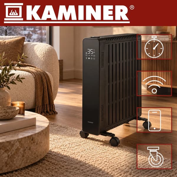 Arvell 2500W oljefyllt element med WiFi