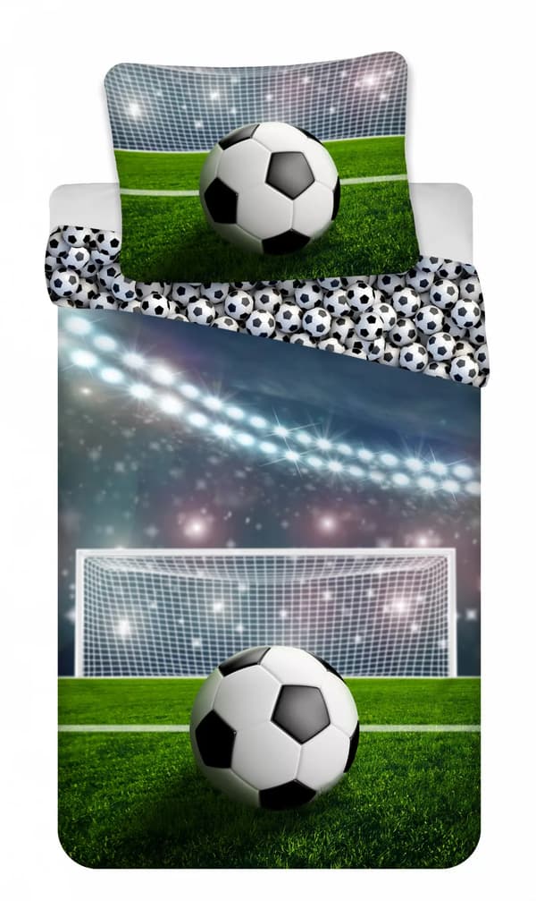 Fotboll Bäddset Barn 100x135 cm – 100 % Bomull