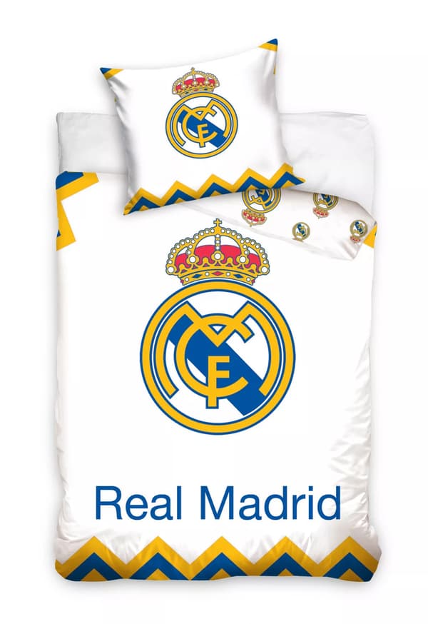 Real Madrid Champions bäddset 140×200 cm, 70×90 cm – 100% bomull