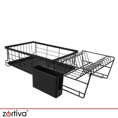 Diskställ 2 våningar 43 cm – Zortiva med droppbricka och bestickhållare