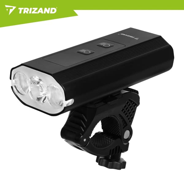 LED-cykelbelysning 1300lm + Trizand-bakljus