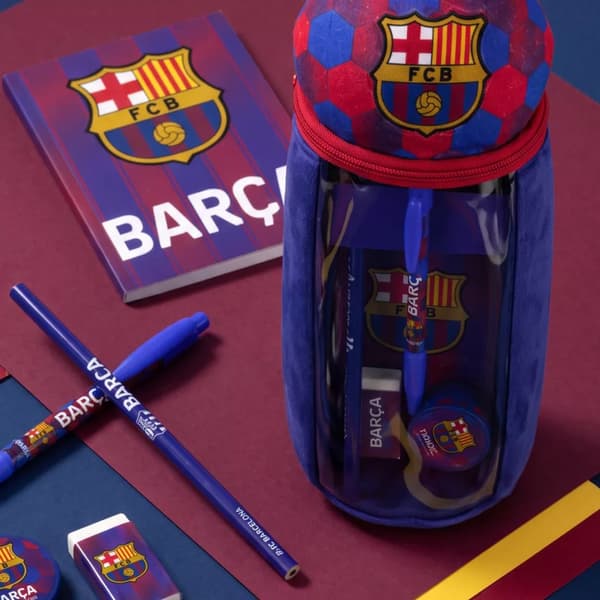 FC Barcelona Barça fylld plyschpennfodral 27 cm – blå