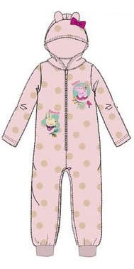 Peppa Pig Dots barn lång pyjamas, overall 4 år/104cm