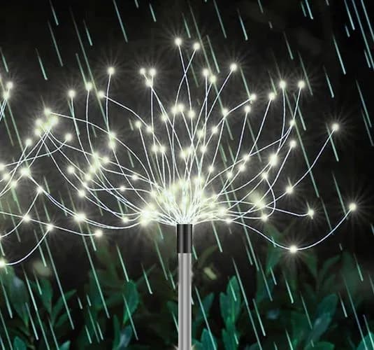 Solcellsdriven trädgårdslampa – blåsblommor