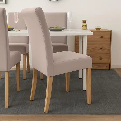 Stolsöverdrag Set om 6 – Beige Elastiska & Mjuka (65x40x35 cm)