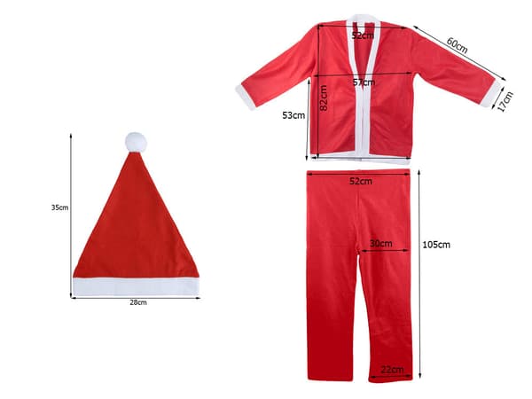 Jultomtekostym med skägghatt