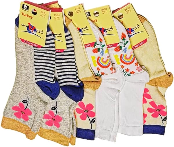 6 Par Barn strumpor- Barnsockor 4-7 år (29-32)