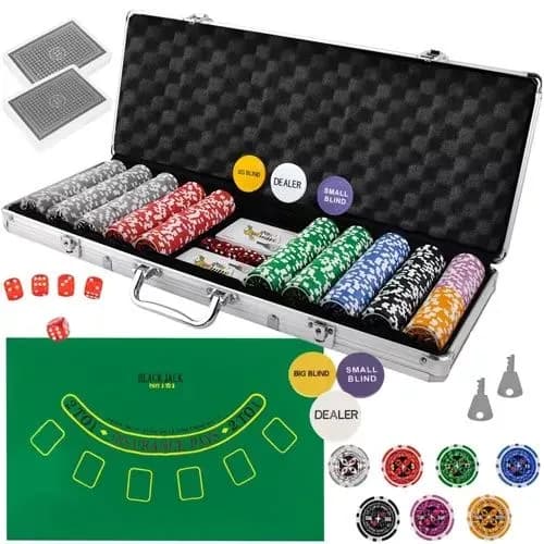 Pokerset 500 Marker – Texas Hold’em med Förvaringsväska