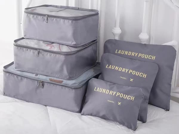 Reseorganizers 6-pack Grå – Packpåsar Resväska