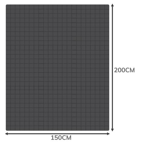 Tyngdtäcke 8 kg 150x200 cm – Grå Sensorisk Viktfilt