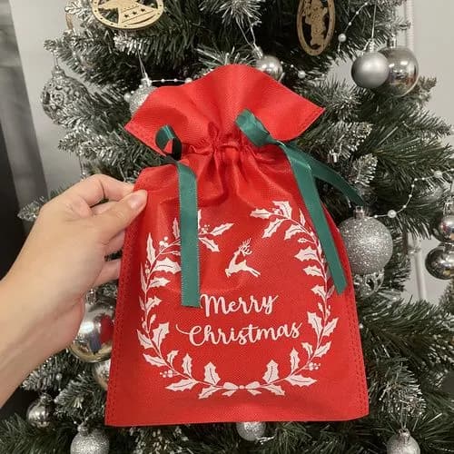 Julklappspåsar 8-pack – Återanvändbara Presentpåsar Jul