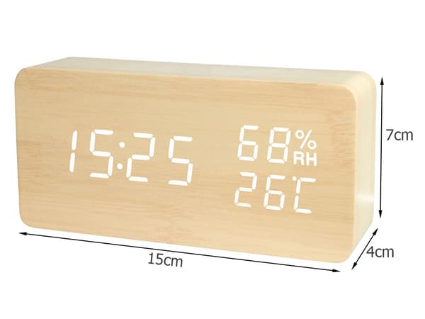 Elektronisk väckarklocka termometer hygrometer usb