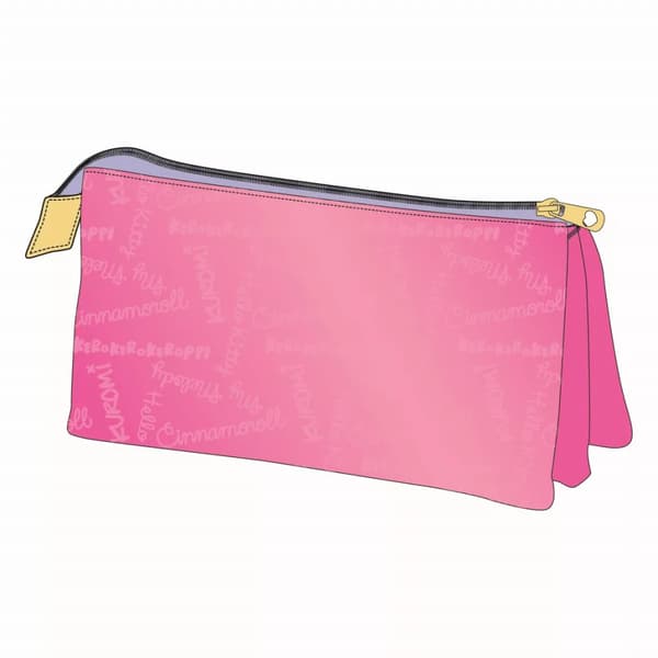 Hello Kitty Kawaii Cuties pennfodral med 3 fack 23 cm – rosa