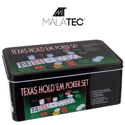 Pokerset 200 Marker – Texas Hold’em & Kortlekar och Spelmatta
