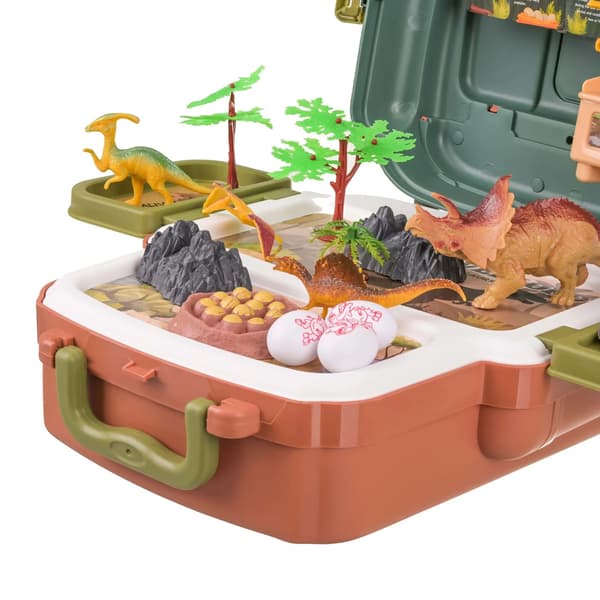 Dinosaurieset i ryggsäck – 5 dinosaurier, vulkan och ägg
