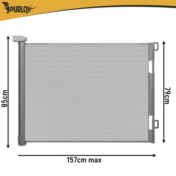 Trappskydd 157 cm – rullbar säkerhetsgrind
