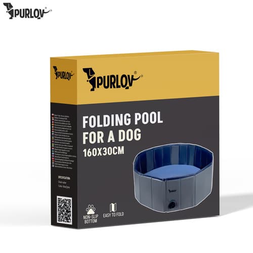 Hundpool 160 cm – Vikbar Pool för Hundar 600L