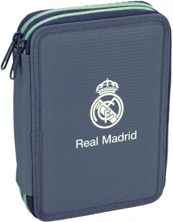 Real Madrid Blue fylld pennfodral 2-vånings – blå