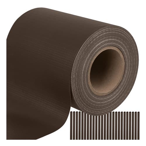 Brun Stängseltejp 450 g/m² + 25 Clips – Insynsskydd