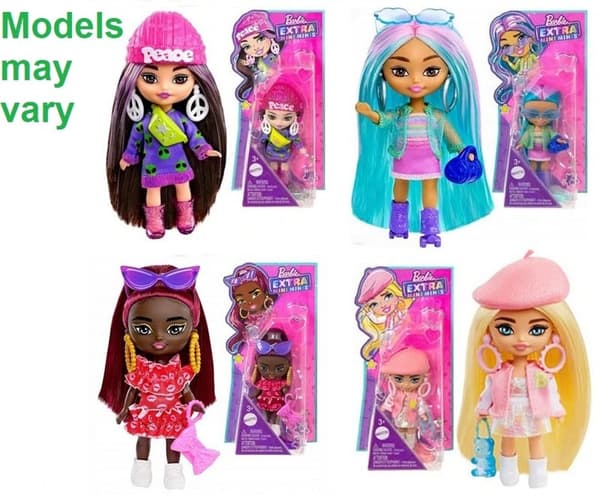 Barbie Extra Minidockor  4 blandade i display 8x16cm