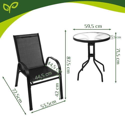 Balkongmöbelset – Bord + 2 stolar Gardlov