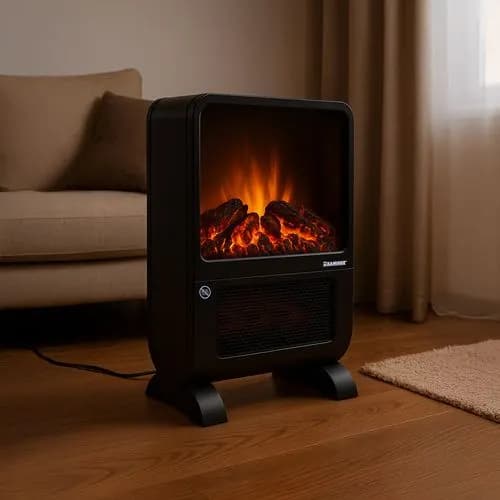KAMINER BLAZEO 2000 W värmare med 3D-eld och fjärrkontroll