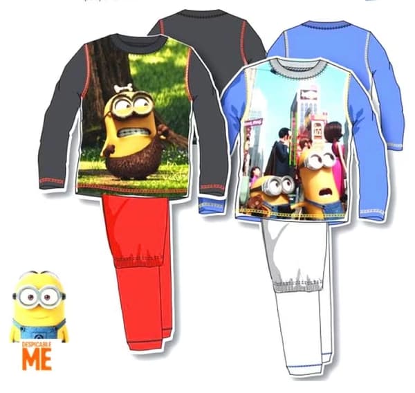 Minions - long Pyjamas set för barn Blå 3 år-98 cm