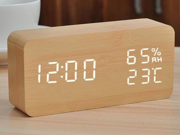 Elektronisk väckarklocka termometer hygrometer usb