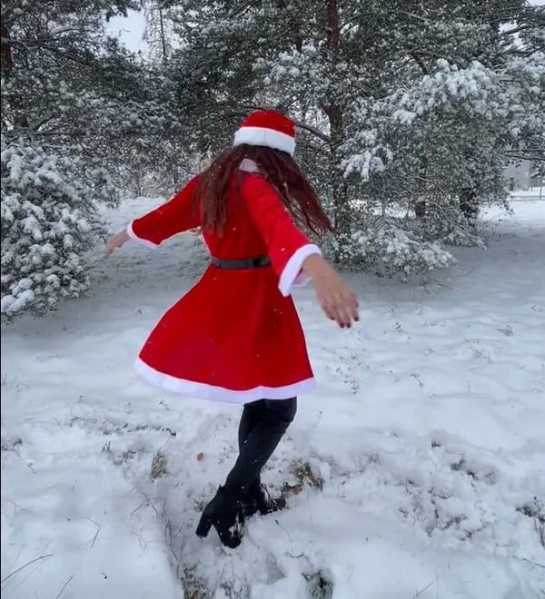 Fru Jultomte Kostym – Klänning, Mössa & Bälte