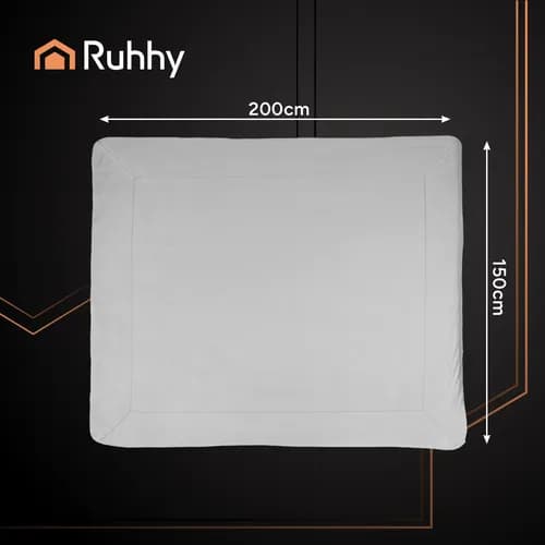 Dubbelsidig filt 150×200 cm – ljusgrå