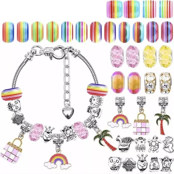 Smyckeskit för Barn 107 Delar – DIY Armband & Halsband
