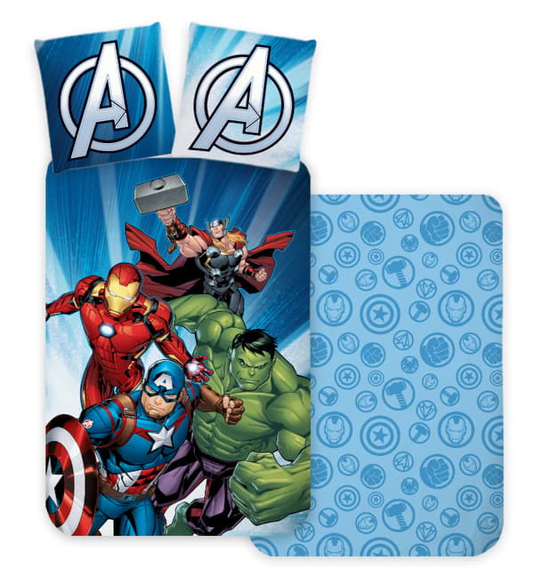 Avengers Power Strike bäddset 140×200 cm, 70×90 cm
