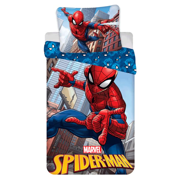 Spiderman City Glider bäddset & påslakanset 140×200 cm, 70×90 cm