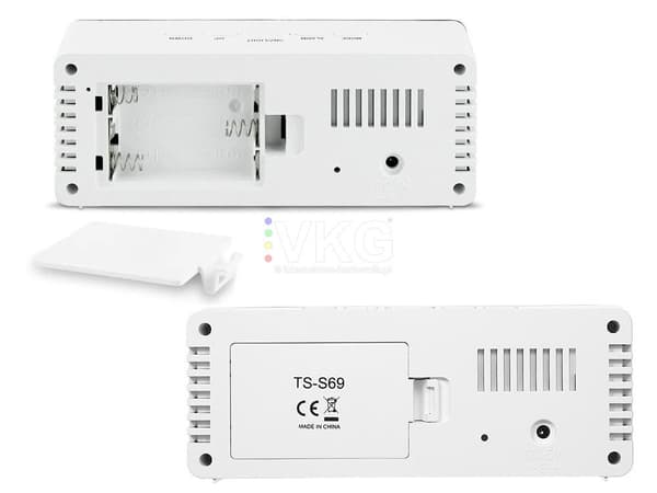 Väckarklocka LED-väckarklocka LED-timer LED-spegel alarm datum 4-i-1