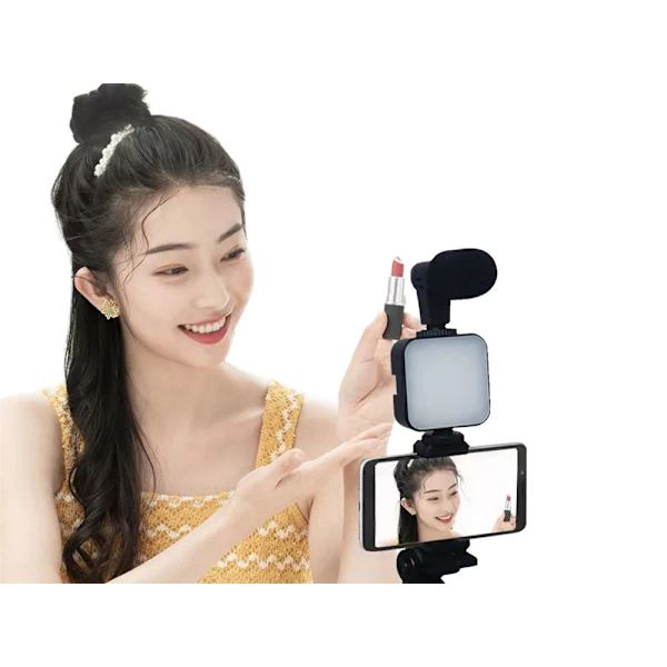 Smartphone Vlogging Kit med Stativ & Mikrofon