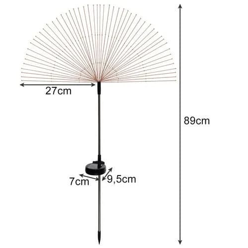 Solcellsdriven trädgårdslampa – blåsblommor