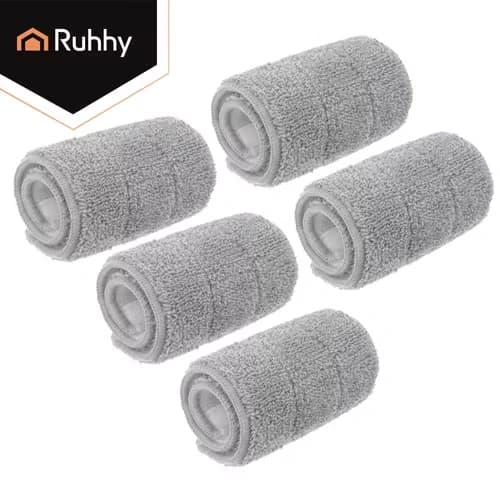 Moppdukar 33 cm 5-pack | Kardborre till platt mopp