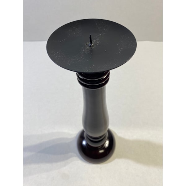 Handmade candle holders in stained wood, 6-pack