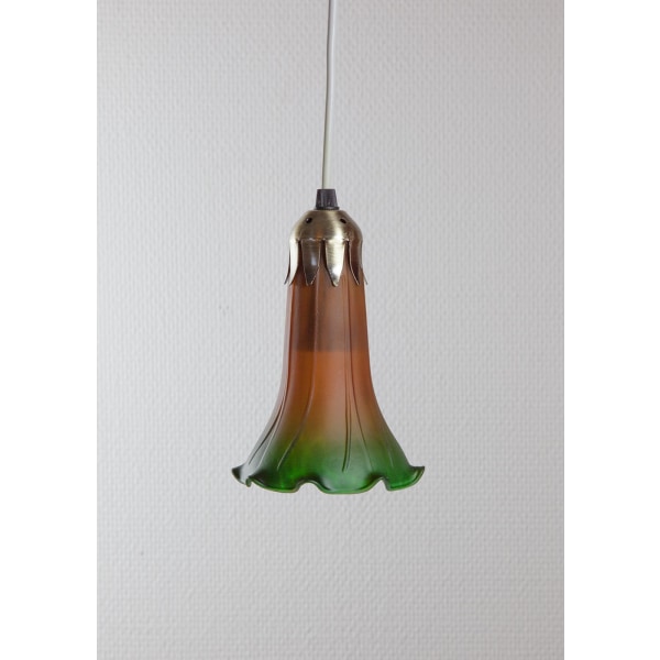 Hængende vinduesbelysning, tonet glas brun/gul/grøn 2 stk