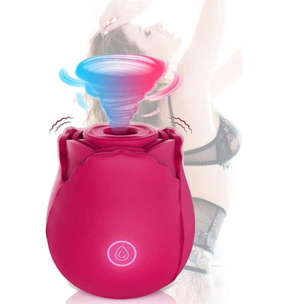 Smooth discreet rose vibrator with fantastic air pressure pulses