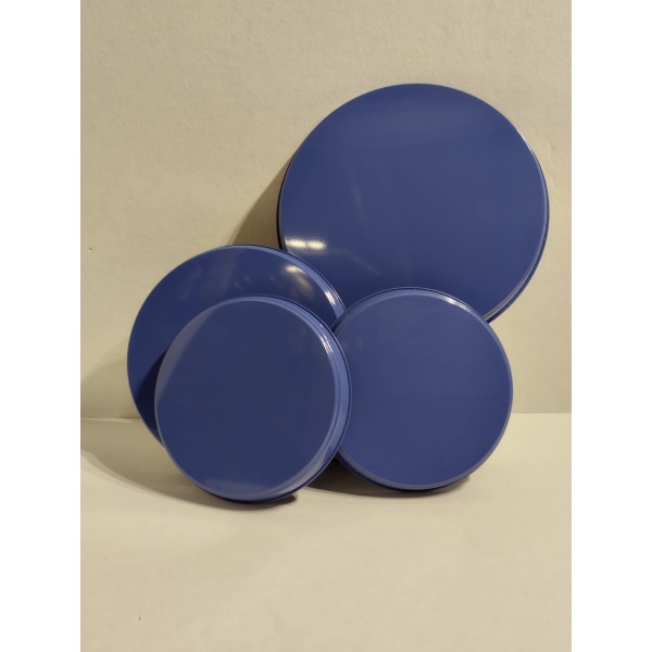 Komfurdæksel (4 dele x 2) kornblå blanke flagestrøede overflader Blue