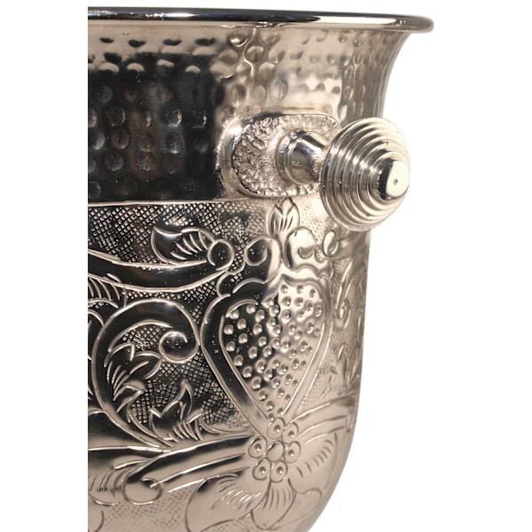 Mycket vacker Champagne & vinkylare, mönster i polerat aluminium